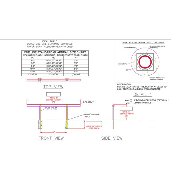 Standard Guardrail - One-Line - Image 4